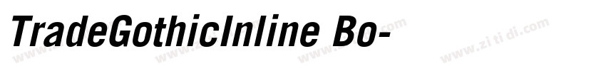 TradeGothicInline Bo字体转换